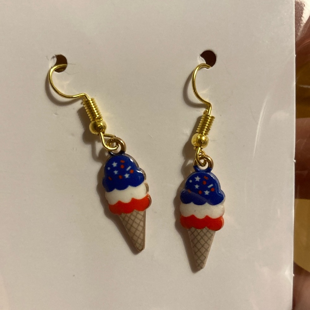 Fourth of July earrings.